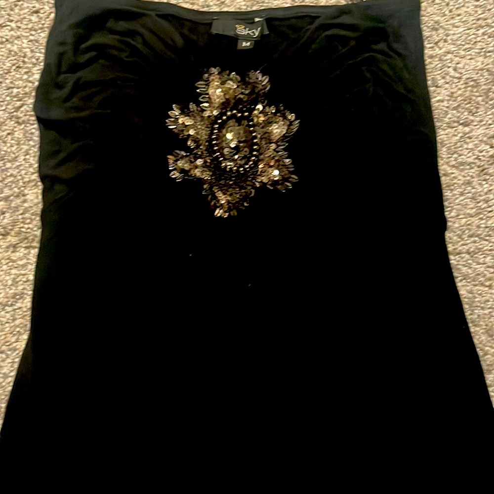 Sky Black Long Dress